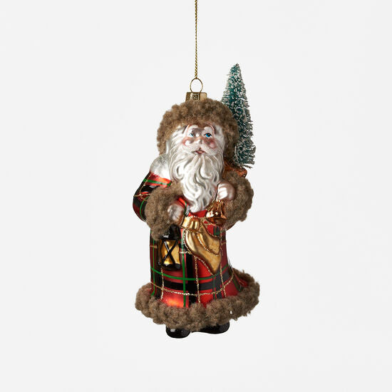 Santa with Fur Trim Ornament
