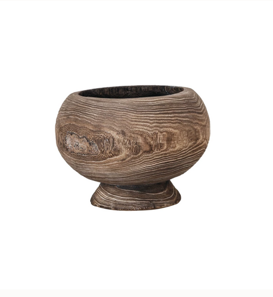 Paulownia Wood Planter, Stained Finish