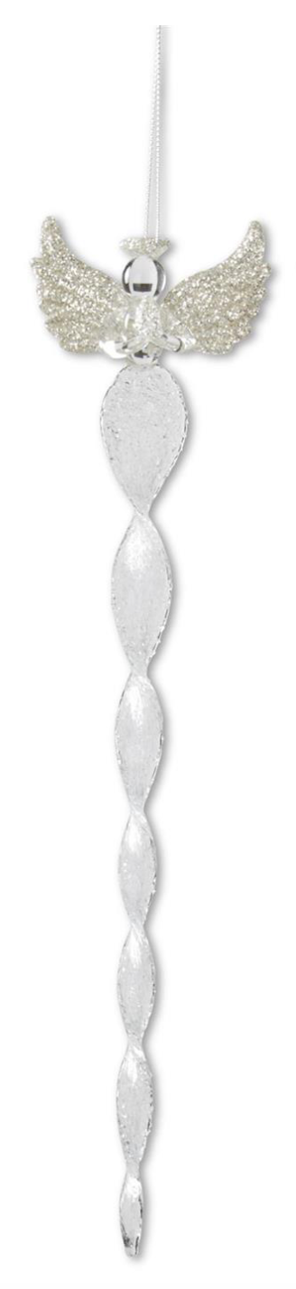 Glass Icicle Angel Ornament