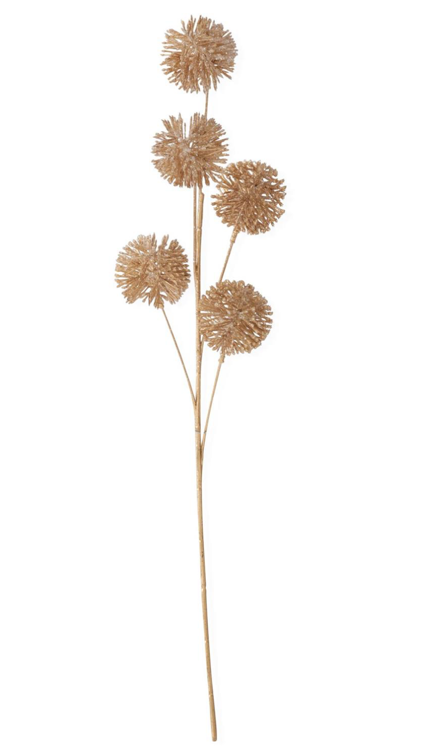 Gold Glittered Ball Stem, 26"