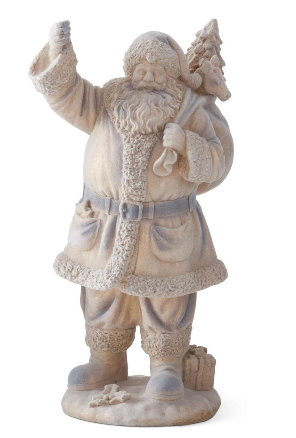 Gold Flocked Speckled Santa