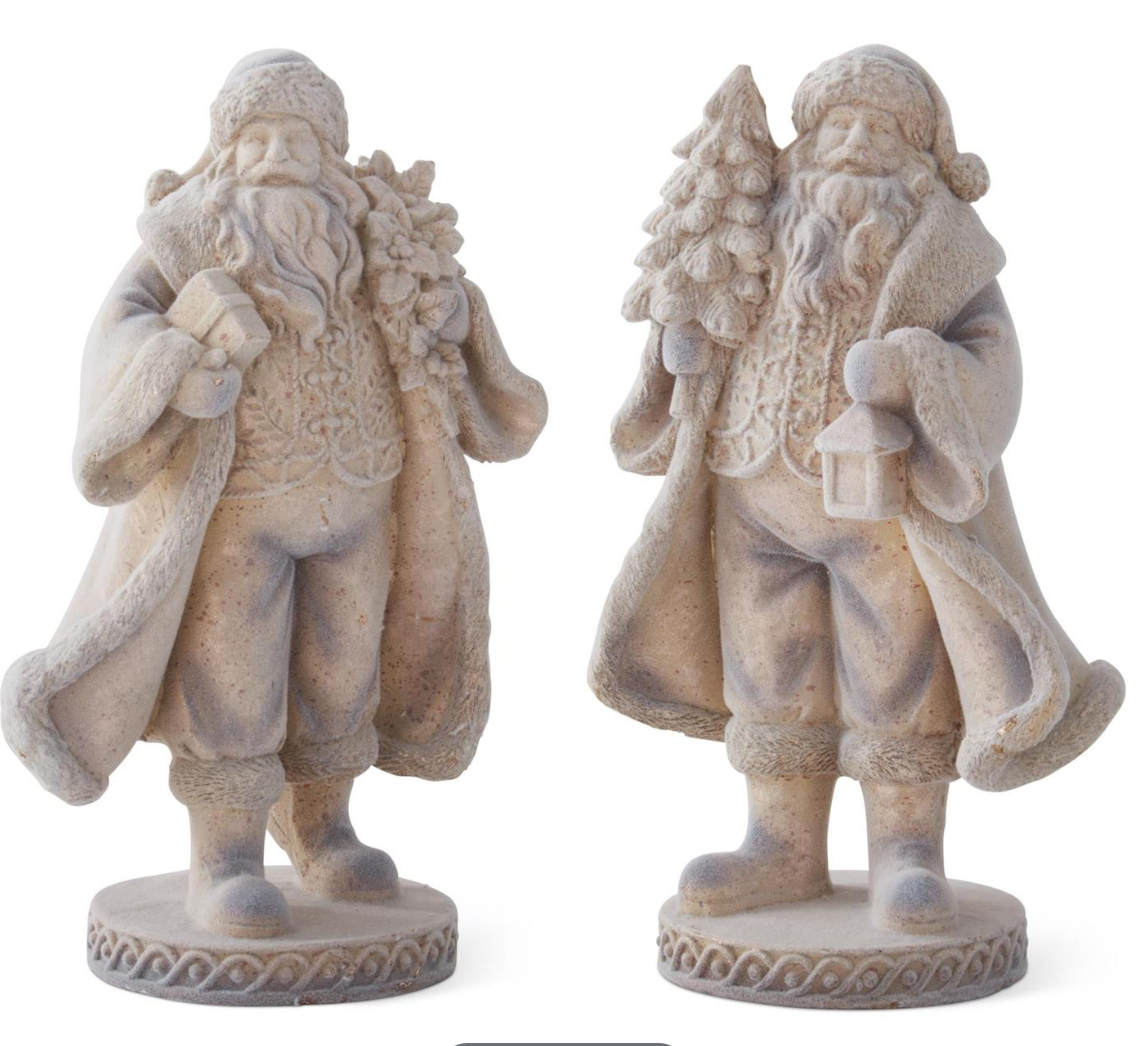 Gold Speckled Flocked Santa