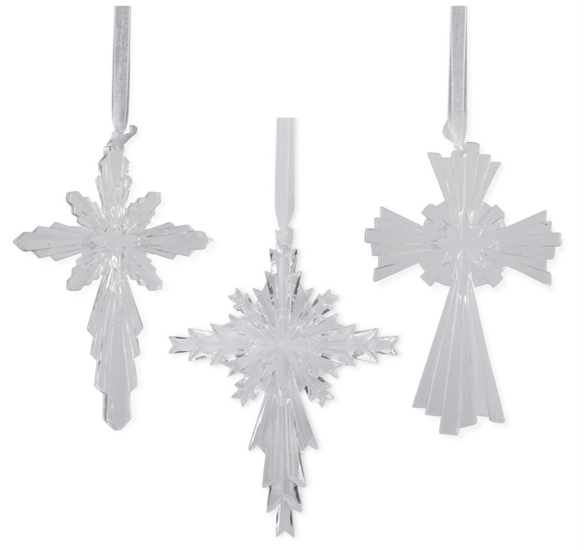 Clear Acrylic Cross Ornament