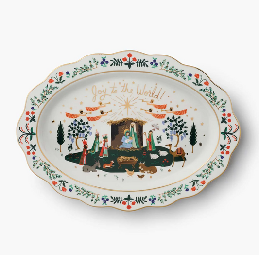 Nativity Porcelain Serving Platter