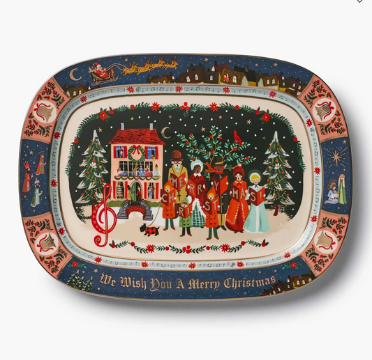 Christmas Carols Porcelain Serving Tray
