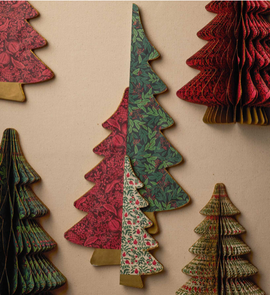 Christmastide Honeycomb Tree Decor S/3