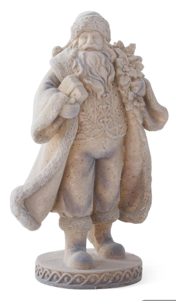 Gold Speckled Flocked Santa