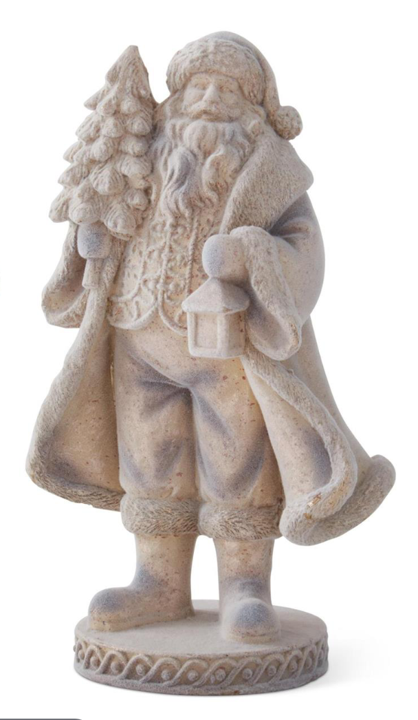 Gold Speckled Flocked Santa