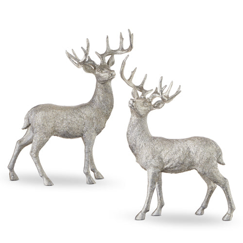 Silver Deer Set of 2