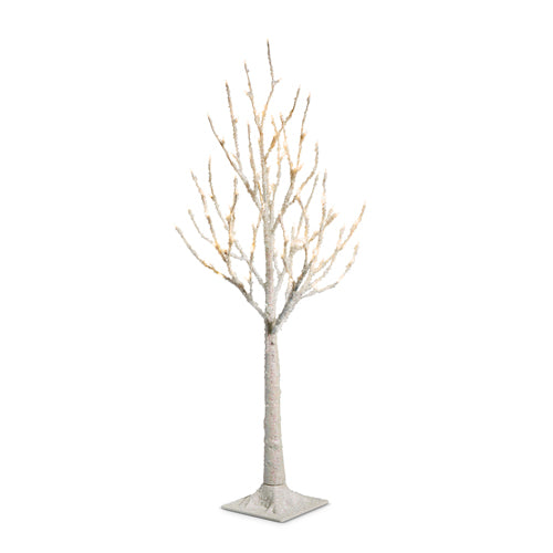 Lighted White Iced Tree Collection