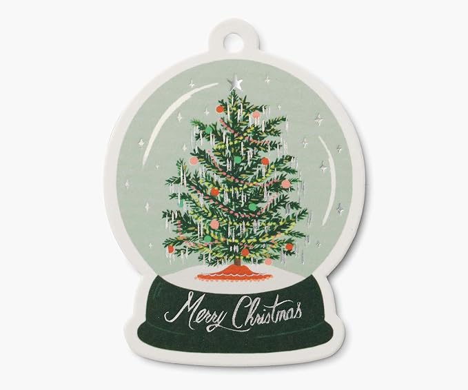 Pack of 8 Snow Globe Gift Tags