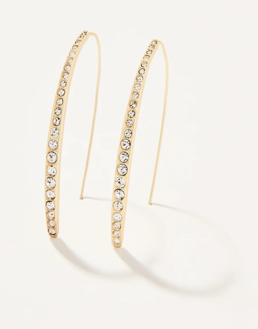 Sparkle Arc Hoop Earrings