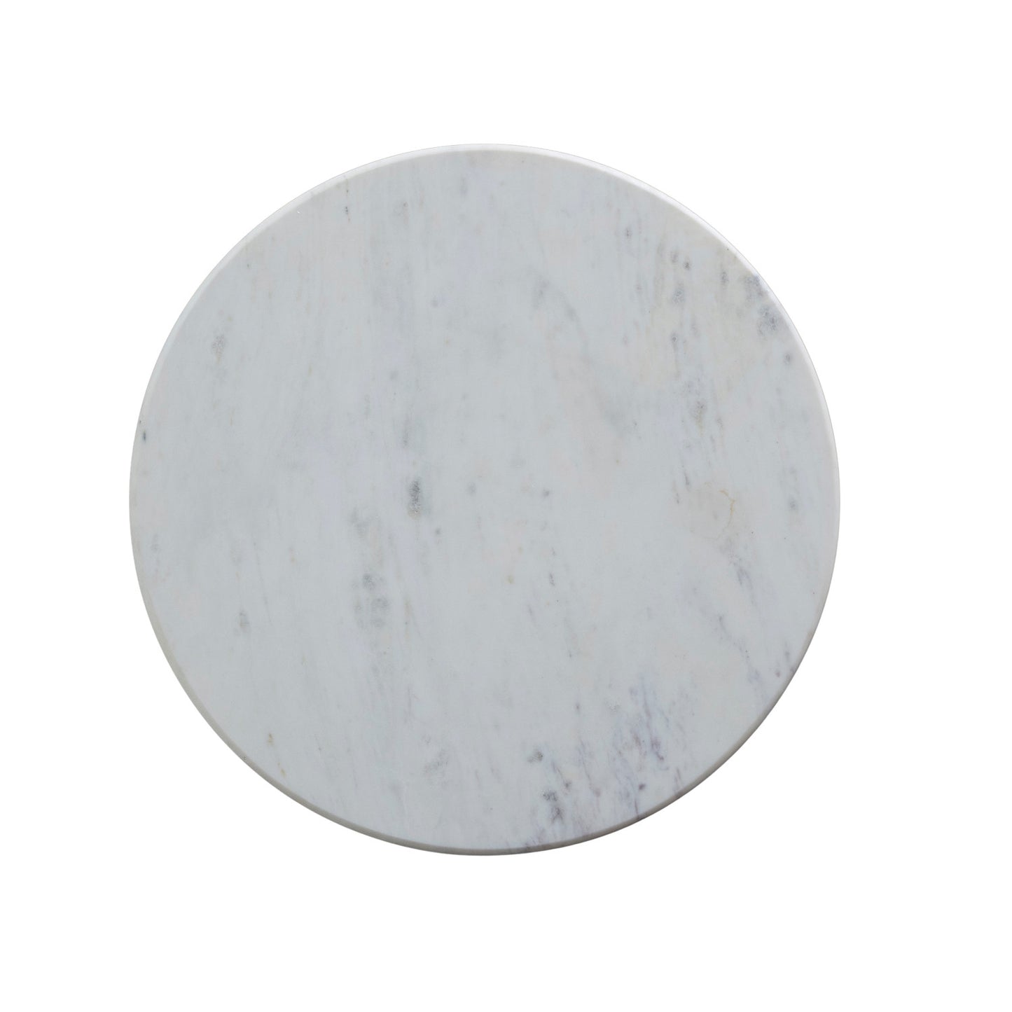 Marble Round Table with Cast Iron Base