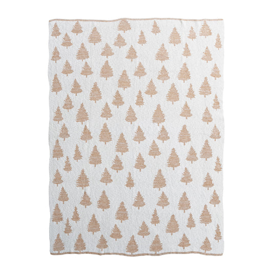 Gold and Cream Tree Throw