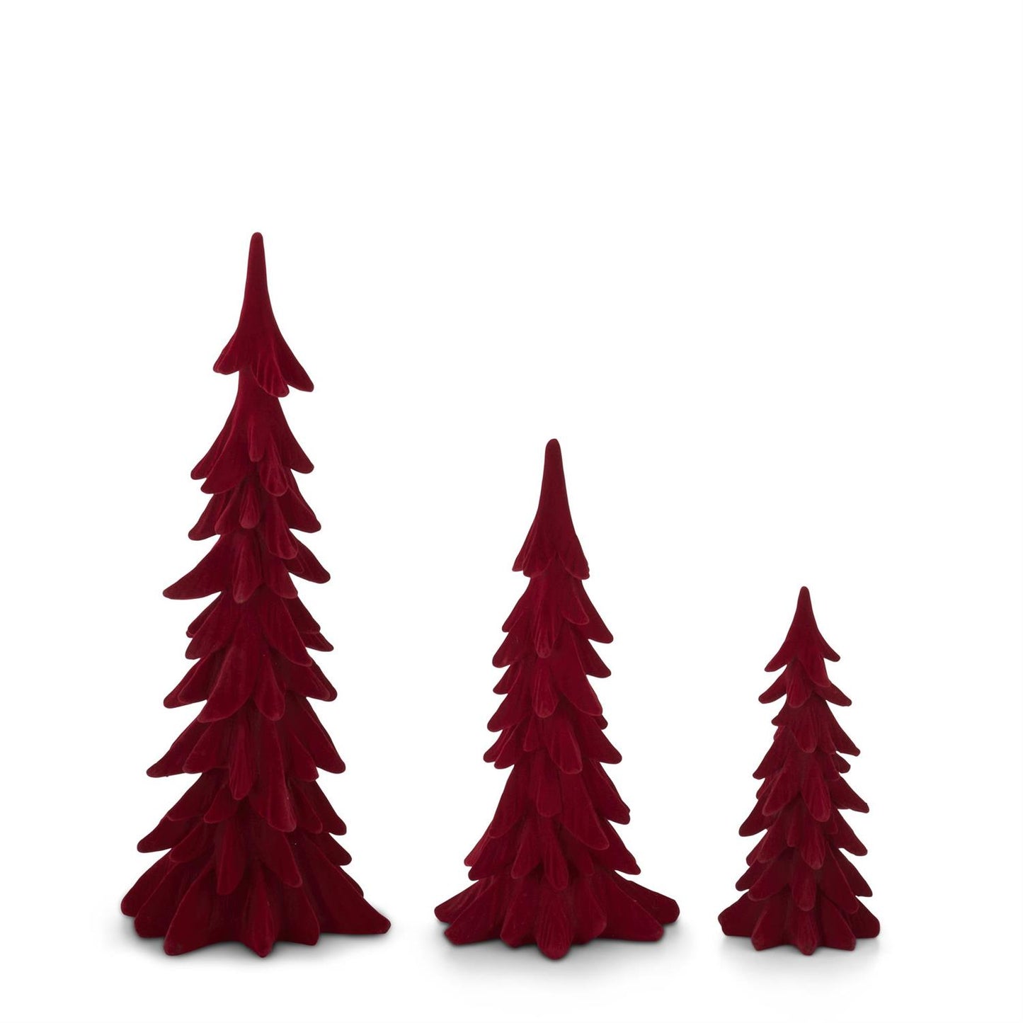 Red Velvet Set of 3 Trees