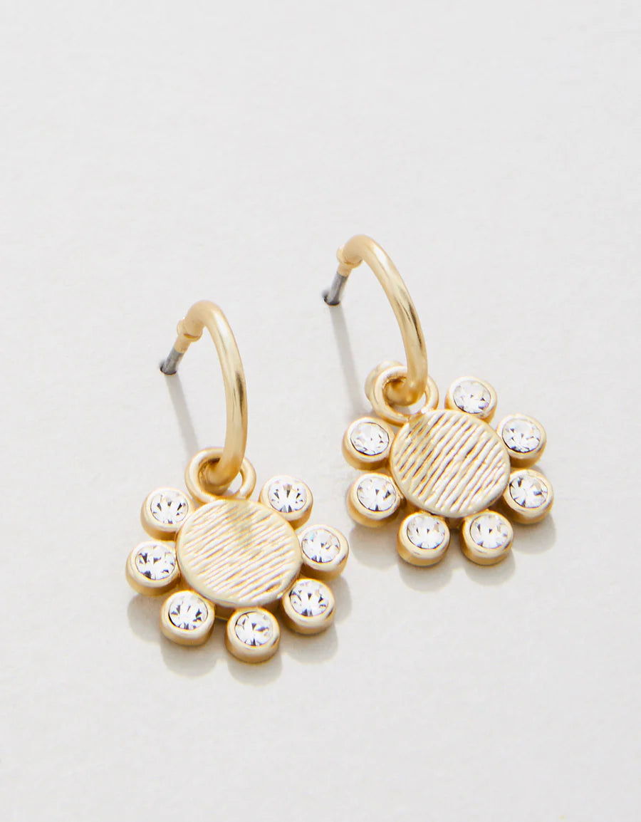 Whirly Drop Hoop Earrings