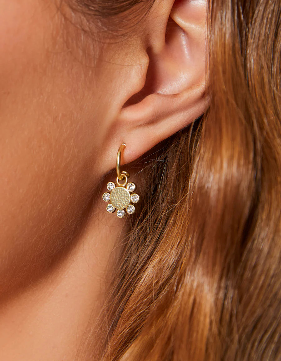 Whirly Drop Hoop Earrings