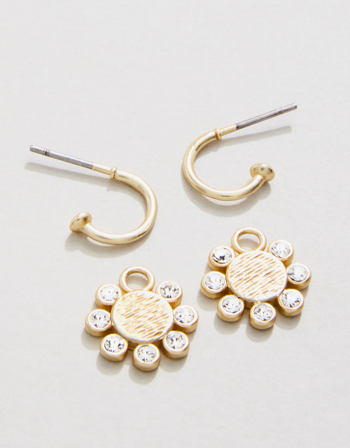 Whirly Drop Hoop Earrings