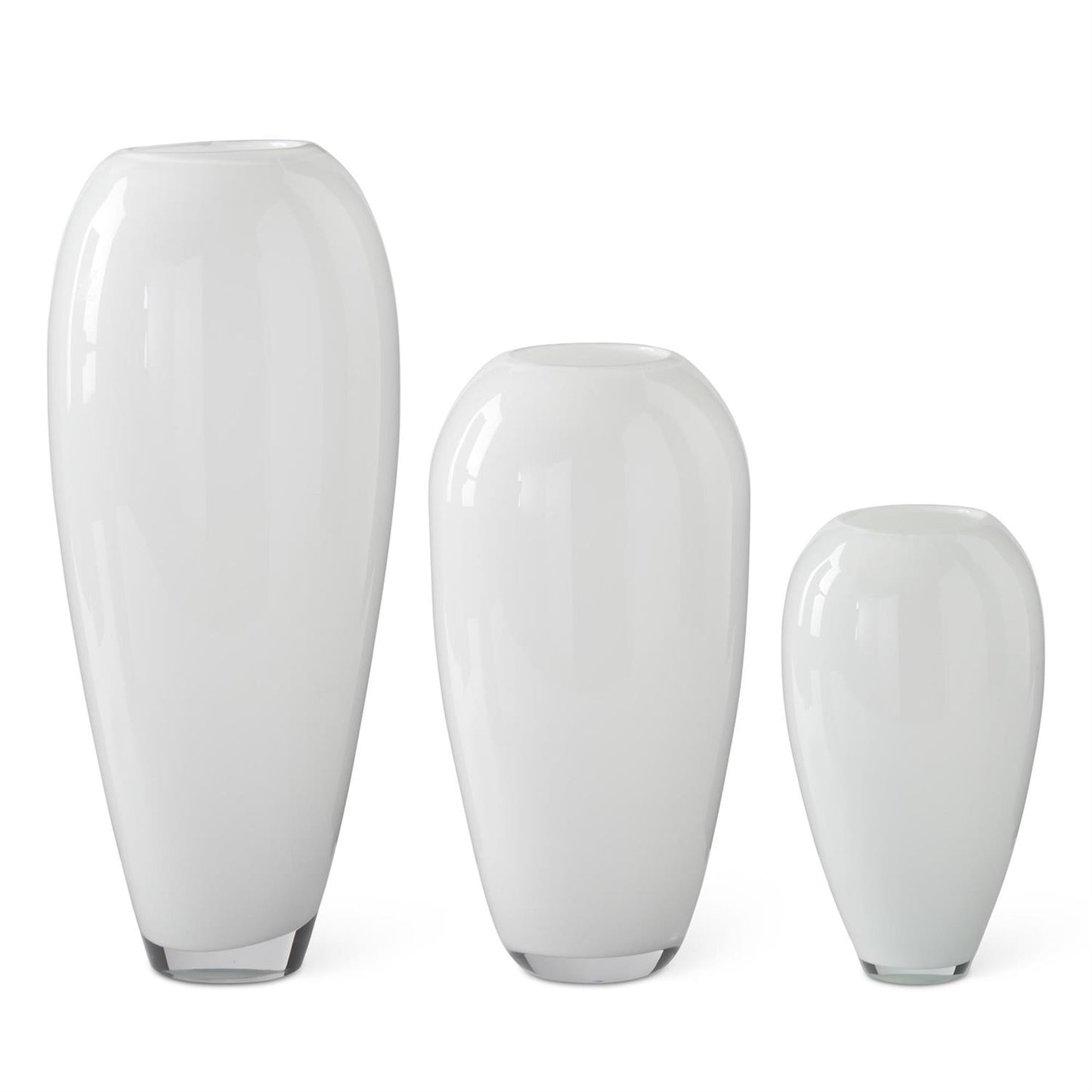 White Glass Vase Series