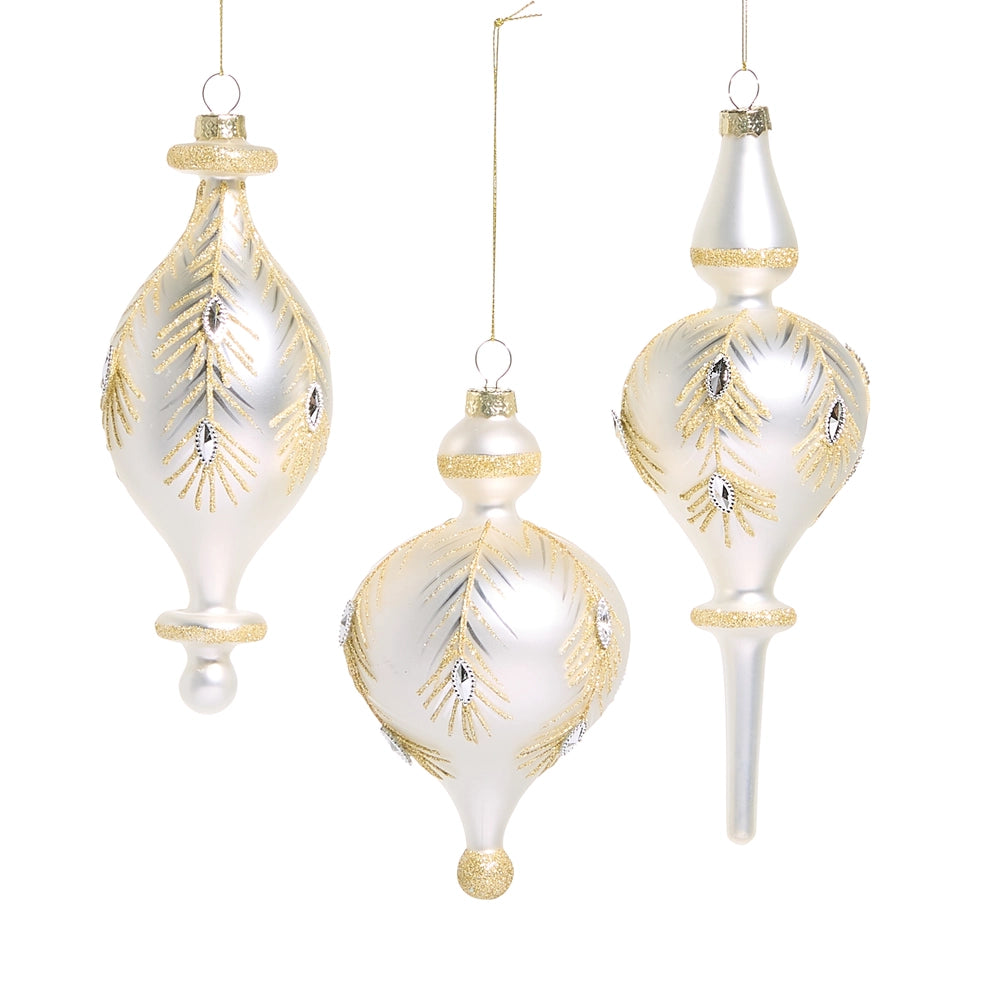 White and Gold Ornament Collection