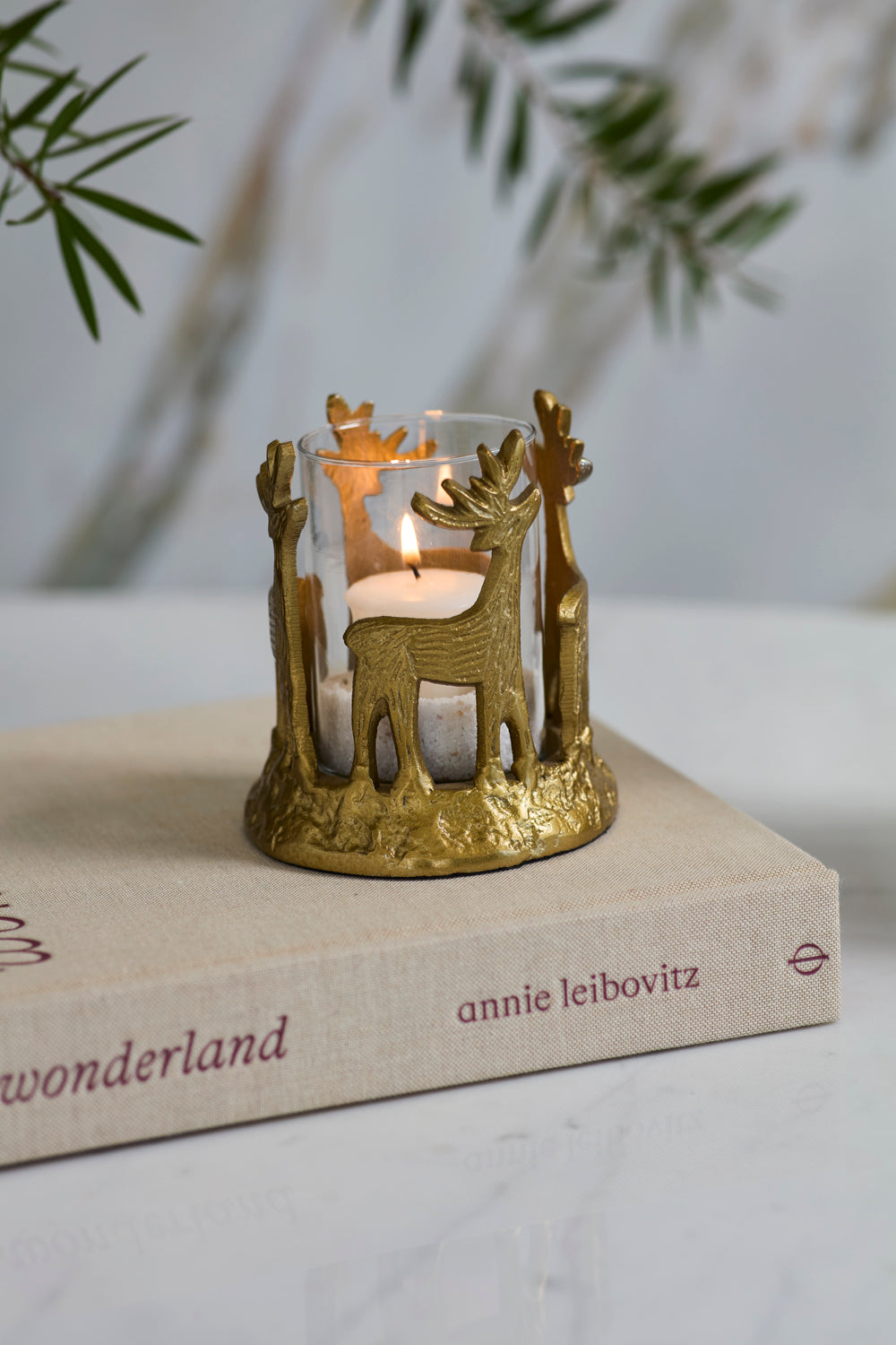 Deer Dance Votive Holder