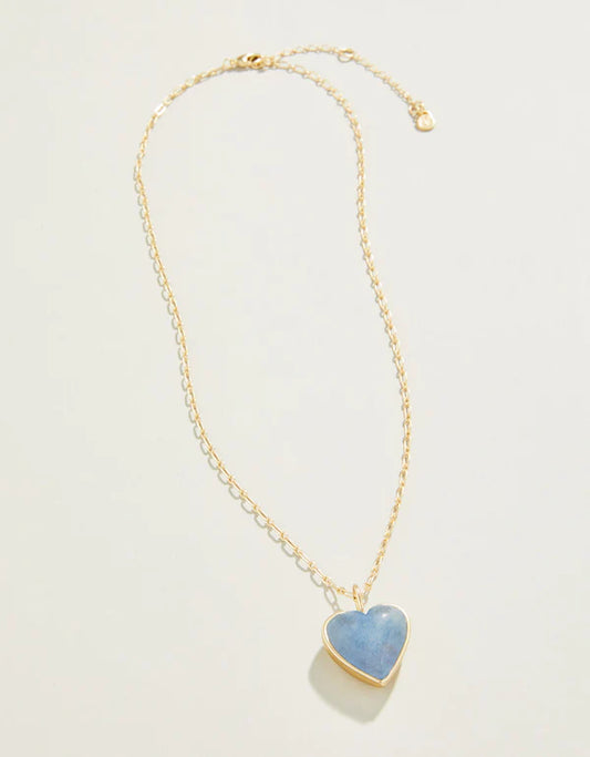 Full Heart Light Blue Necklace
