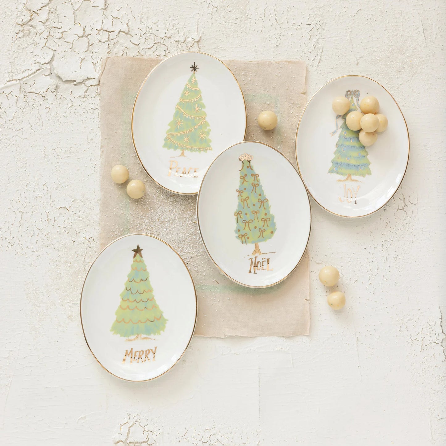 Christmas Tree Stoneware Dish