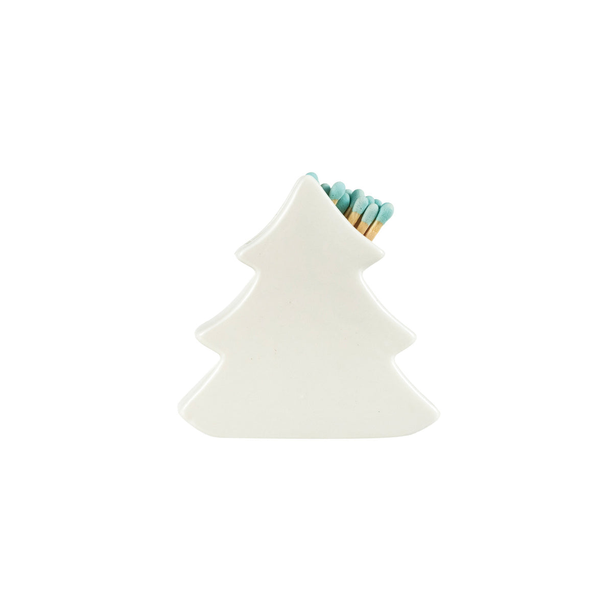 Stoneware Tree Shaped Match Holder w/ Strike