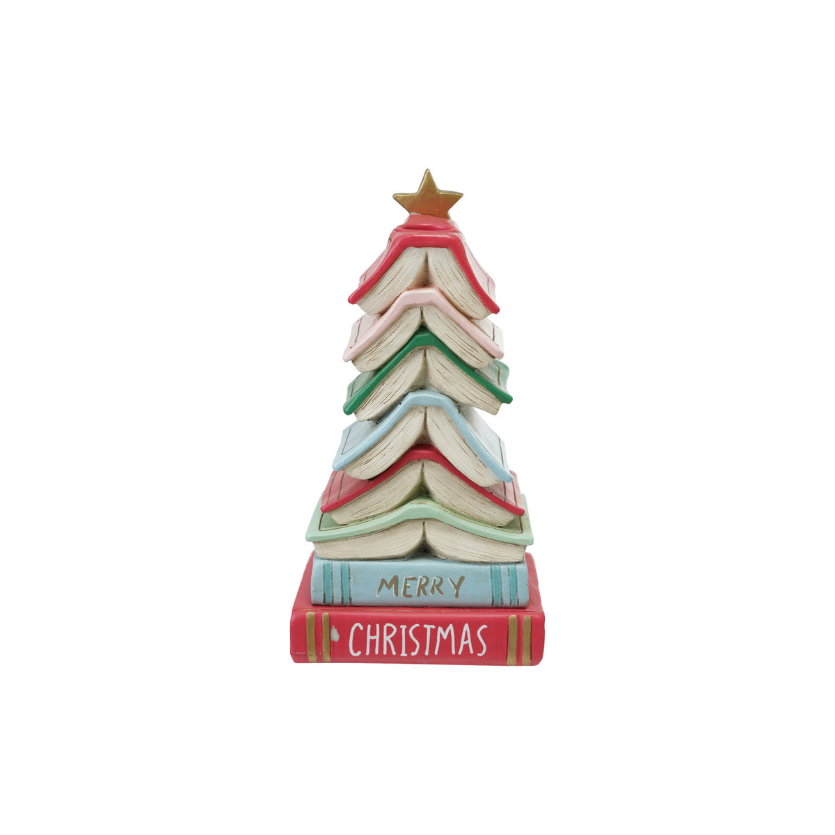 Resin Stacked Book Tree Taper Holder
